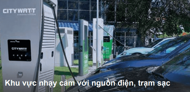 báo cháy trạm sạc xe điện